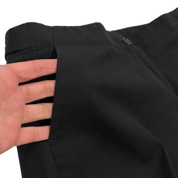 Theory Women's Black Mid-Rise Straight-Leg Cropped Pants Size 10 - Picture 6 of 10